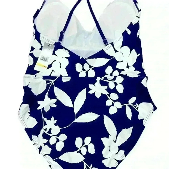 Cole of California women’s one piece swimsuit navy blue and white brand new - Picture 4 of 7